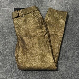 White House Black Market Gold Ankle Pants - 6P